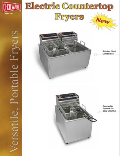 Cecilware Pro Countertop Electric Fryers