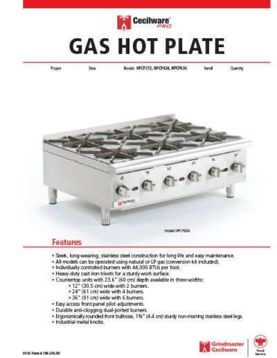 Cecilware Pro Hot Plate