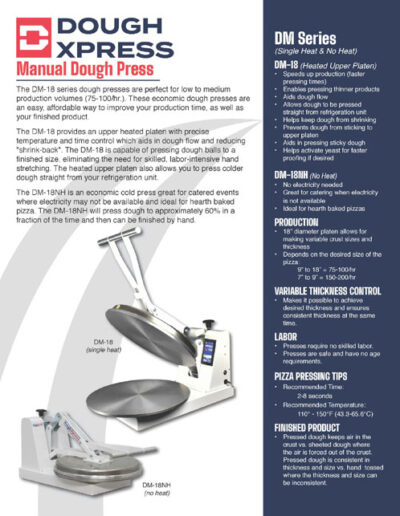 doughXpress Pizza Press DM Series