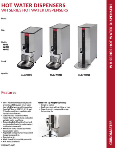 Grindmaster Hot Water Dispensers
