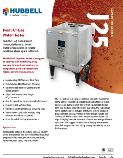 Hubbell Point-of-Use Water Heater