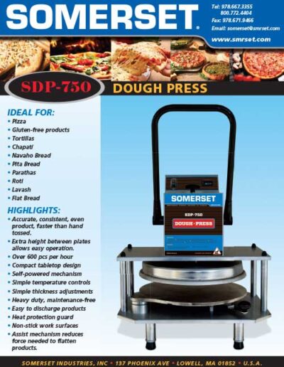 Somerset SDP-750 Dough Press